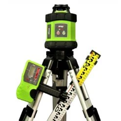 Imex E60 Cordless Rotating Laser Level Kit With Staff & Tripod -Tools Shop 3. e60 kit on tripod 1