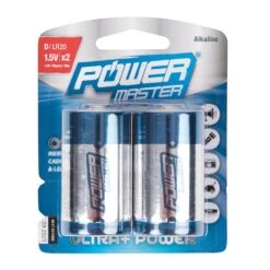 PowerMaster D-Type Super Alkaline Batteries LR20 (Pack Of 2) -Tools Shop 485322 enwnmpro2