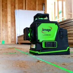 Imex LX3DG Self-Levelling Cross Multi-Line Green Laser Level 80m -Tools Shop 5. lx3dg on site