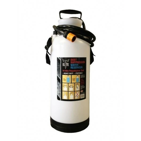 Elite Dust Suppression Water Bottle Container Tank 14 Litre 1 Elite Dust Suppression Water Bottle Container Tank 14 Litre
