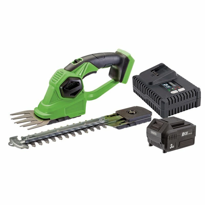 Draper Cordless 20v Hedge Trimmer & Grass Blades With Battery 1 Draper Cordless 20v Hedge Trimmer & Grass Blades With Battery