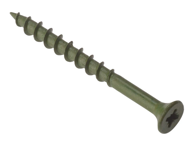 ForgeFix Decking Screw Pozi Green Treated Box Qty's (Various Lengths) 1 ForgeFix Decking Screw Pozi Green Treated Box Qty's (Various Lengths)