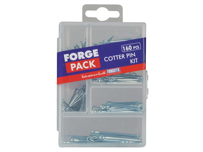 ForgeFix Cotter Split Pin Assorted Set 160-Piece Forge Pack 1 ForgeFix Cotter Split Pin Assorted Set 160-Piece Forge Pack