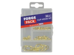 ForgeFix Screw Cup Hook Assorted Set 30-Piece In Organiser Forge Pack Case