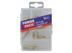 ForgeFix Picture Hook Brass Plated Fixings Kit 28-Piece Forge Pack
