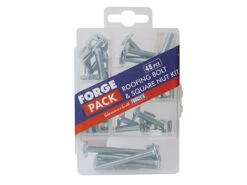 ForgeFix Roofing Bolt & Nut Set Zinc Plated 48-Piece Kit
