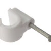 ForgeFix Pipe Clip With Masonry Nail Single Open-Lock White Box Of 100 (Sizes 9-28mm)