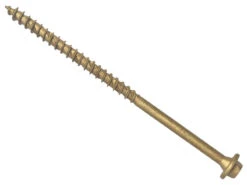 ForgeFix Timber Fixing Screw Hex-&-Torx Head Tan Treated Tub Qty's (Various Sizes)