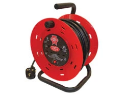 Faithfull Open Drum 25mtr Cable Extension Reel 240v/13a