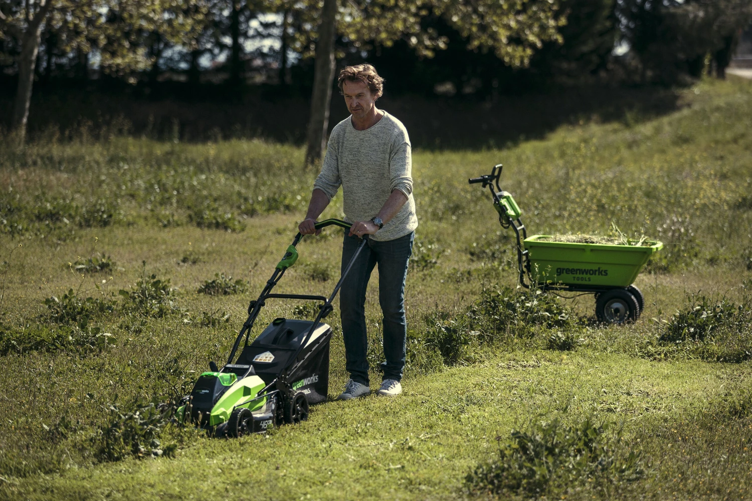 Greenworks G40GC Battery Powered 40v Self Propelled Garden Cart Trolley Bare Unit 5 Greenworks G40GC Battery Powered 40v Self Propelled Garden Cart Trolley Bare Unit - Image 5