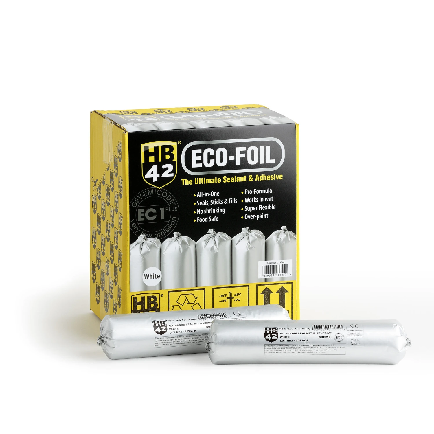 HB42 Eco-Foil Ultimate Universal Sealant & Adhesive 400ml (Various Colours) 1 HB42 Eco-Foil Ultimate Universal Sealant & Adhesive 400ml (Various Colours)
