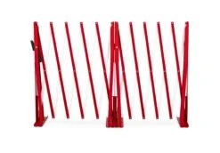 Armorgard Barricade Expandable Concertina Safety Barrier Red & White 2545x300x830mm -Tools Shop bar1 front dasy chain open 2