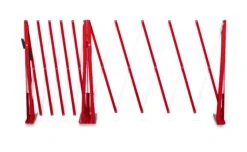Armorgard Barricade Expandable Concertina Safety Barrier Red & White 2545x300x830mm -Tools Shop bar1 front dasy chain open 3