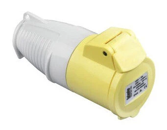 Defender 16amp Industrial Coupler/Socket Yellow 110v 1 Defender 16amp Industrial Coupler/Socket Yellow 110v