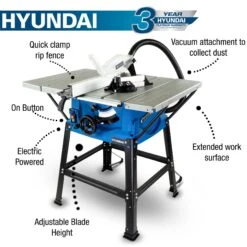 Hyundai HYTS1800E 1800w Electric Table Saw 30cm/10in 240v -Tools Shop hyst1800e infographic 91769