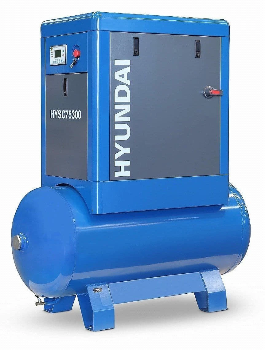 Hyundai HYSC75300 Screw Air Compressor 28cfm 300-Litre 415v 1 Hyundai HYSC75300 Screw Air Compressor 28cfm 300-Litre 415v