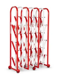 Armorgard InstaGate Concertina Expandable Safety Barrier Red & White 2380x542x1884mm -Tools Shop ig6 front left half extend 2