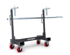 Armorgard LoadAll Pro Board Trolley 750kg 1705 X 505 X 1305mm -Tools Shop la750 pro front left clamps down handle out