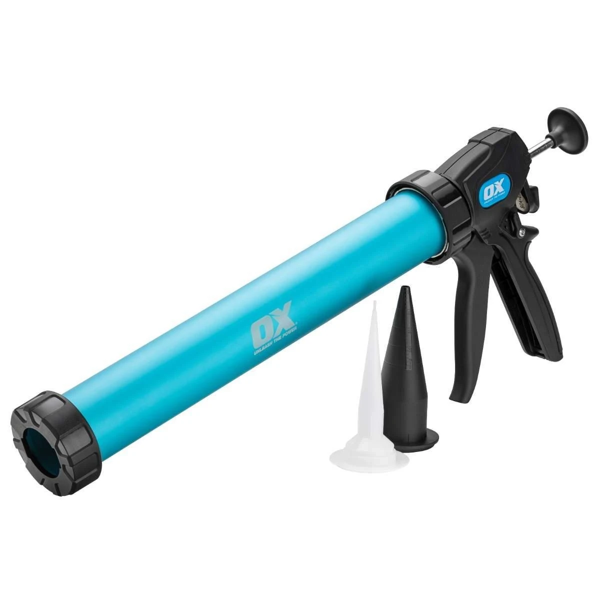 OX Pro Dual Thrust Sausage Caulking Gun 600ml 1 OX Pro Dual Thrust Sausage Caulking Gun 600ml