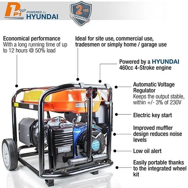 P1PE P10000LE Recoil Start Petrol Generator 7.9kW/9.8kVA 4 P1PE P10000LE Recoil Start Petrol Generator 7.9kW/9.8kVA - Image 4