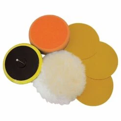 Silverline Hook & Loop Sanding & Polishing Pad Kit 6 Piece