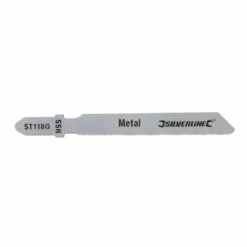 Silverline Jigsaw Blades For Metal Pack Of 5 - Straight Fine Cut - ST118G