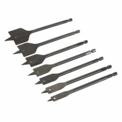Silverline Plumbers Flat Wood Bit Set 7 Piece