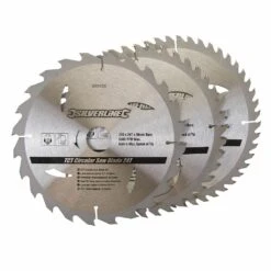 Silverline TCT Circular Saw Blade TRIPLE PACK 210 X 30mm (24, 40 & 48 Teeth)